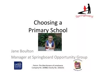 Choosing a Primary School