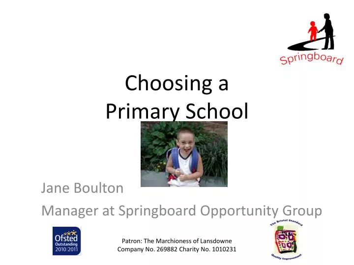 choosing a primary school