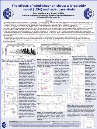 The effects of wind-shear on cirrus: a large eddy model (LEM) and radar case study