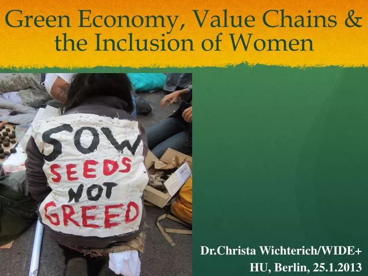 green economy value chains the inclusion of women