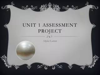 Unit 1 assessment project