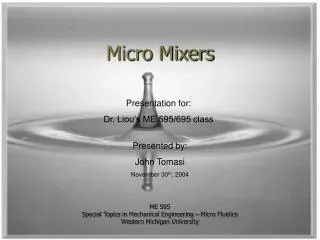 Micro Mixers