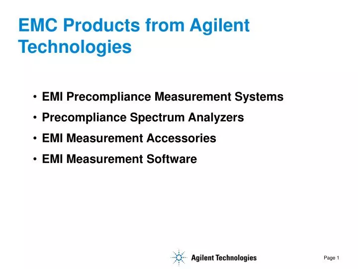 emc products from agilent technologies