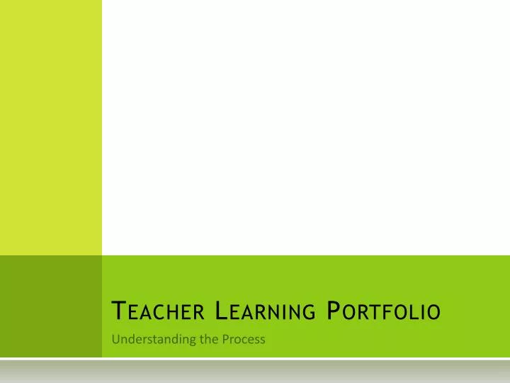teacher learning portfolio