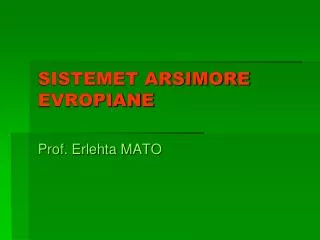 sistemet arsimore evropiane