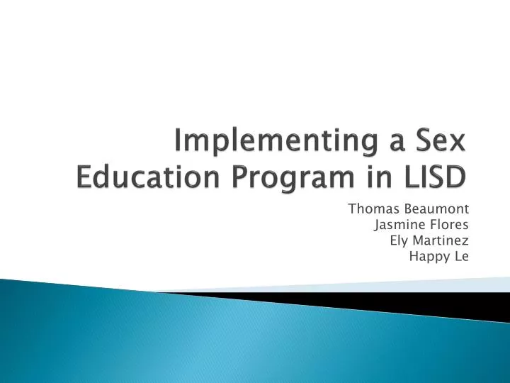 implementing a sex education program in lisd