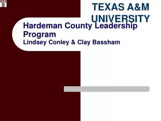 Hardeman County Leadership Program Lindsey Conley &amp; Clay Bassham