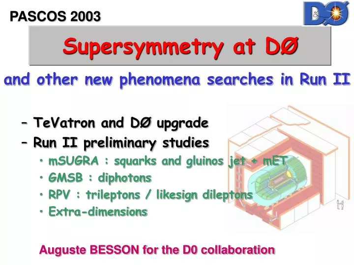 supersymmetry at d