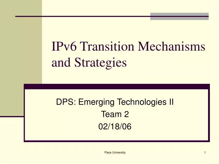 ipv6 transition mechanisms and strategies