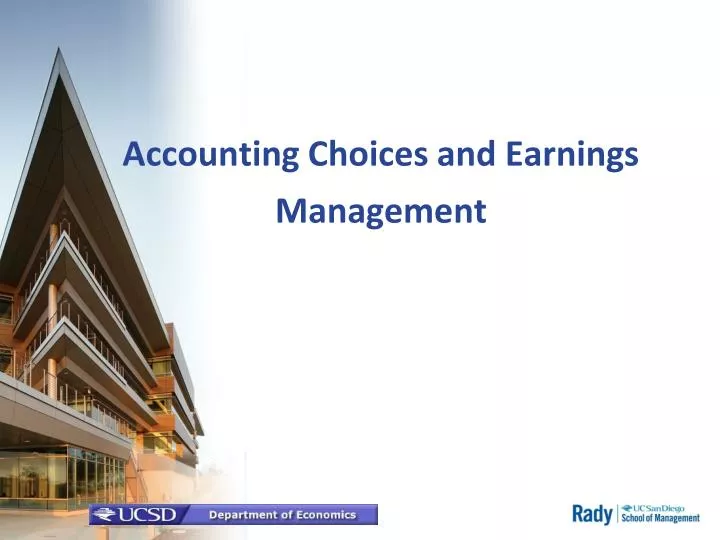 accounting choices and earnings management