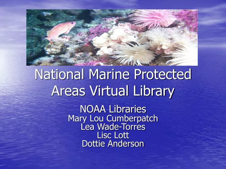 national marine protected areas virtual library