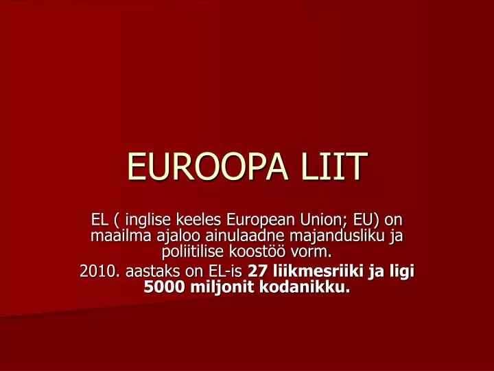 euroopa liit