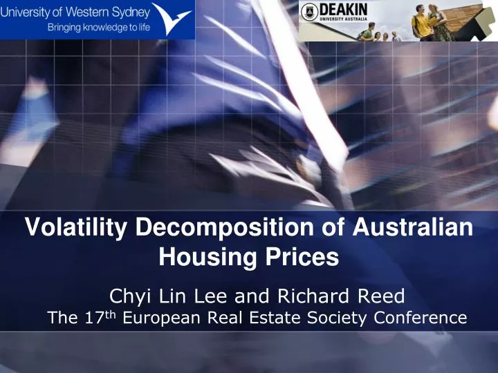 volatility decomposition of australian housing prices