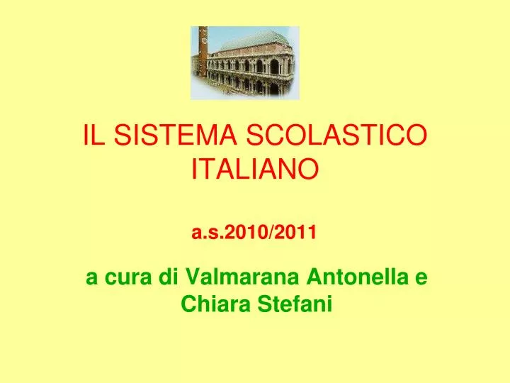 il sistema scolastico italiano a s 2010 2011