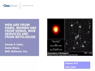 MEN ARE FROM MARS, WOMEN ARE FROM VENUS, WEB SERVICES ARE FROM BETELGEUSE