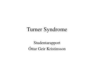 turner syndrome