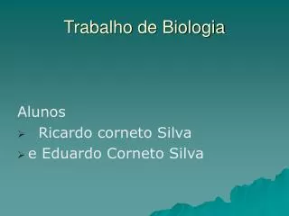 trabalho de biologia