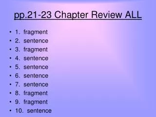 pp.21-23 Chapter Review ALL