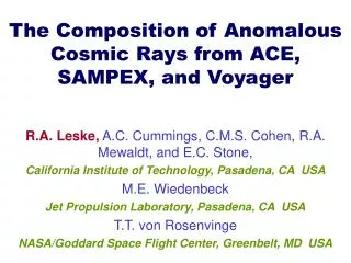 The Composition of Anomalous Cosmic Rays from ACE, SAMPEX, and Voyager