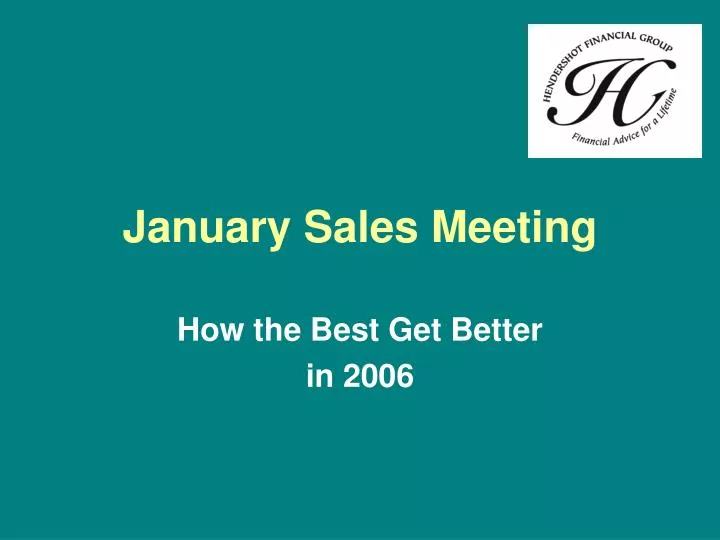 january sales meeting