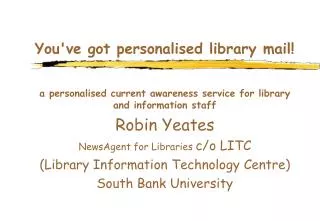 You've got personalised library mail!