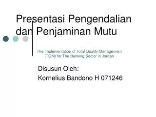 presentasi pengendalian dan penjaminan mutu