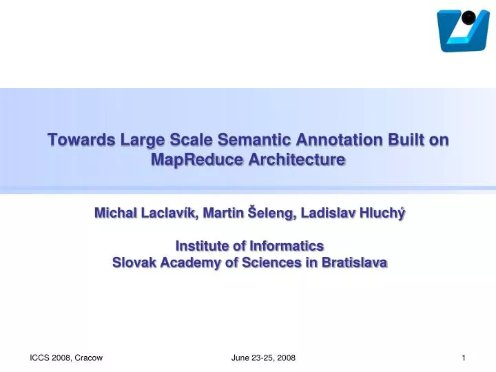 towards large scale semantic annotation built on mapreduce architecture