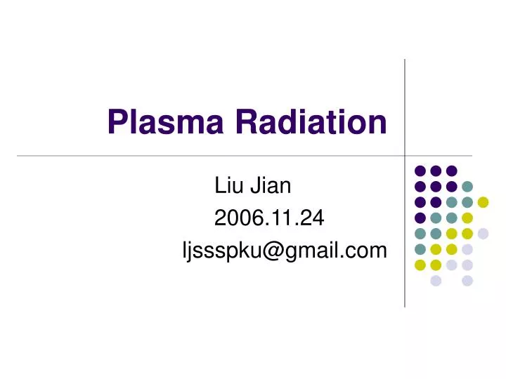 plasma radiation