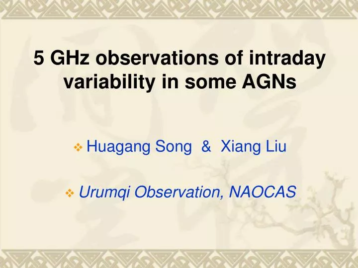 5 ghz observations of intraday variability in some agns