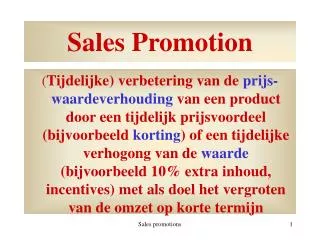 sales promotion