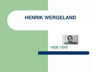 henrik wergeland