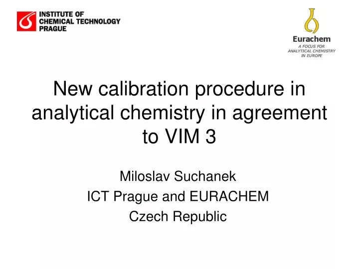 new calibration procedure in analytical chemistry in agreement to vim 3