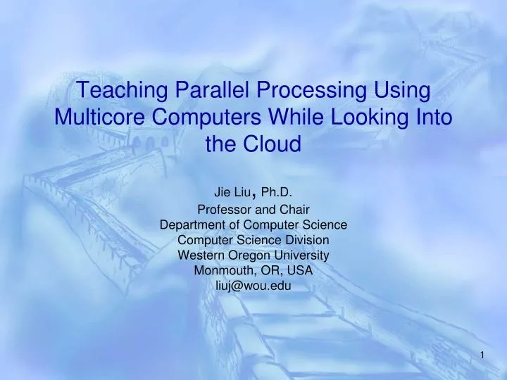 teaching parallel processing using multicore computers while looking into the cloud