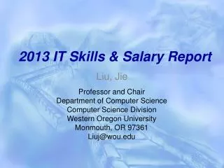 2013 IT Skills &amp; Salary Report