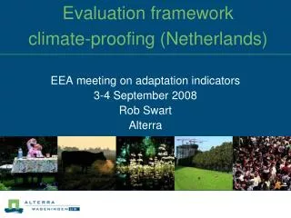 Evaluation framework climate-proofing (Netherlands)