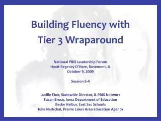 Building Fluency with Tier 3 Wraparound