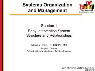 Systems Organization and Management