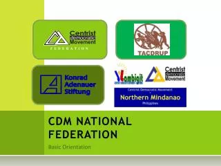 CDM NATIONAL FEDERATION