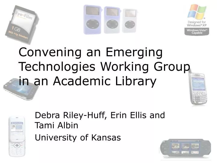 convening an emerging technologies working group in an academic library