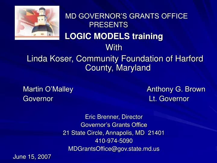 md governor s grants office presents
