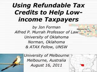 Using Refundable Tax Credits to Help Low-income Taxpayers