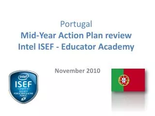 Portugal Mid-Year Action Plan review Intel ISEF - Educator Academy