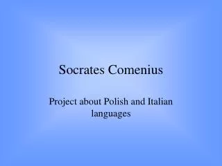 socrates comenius