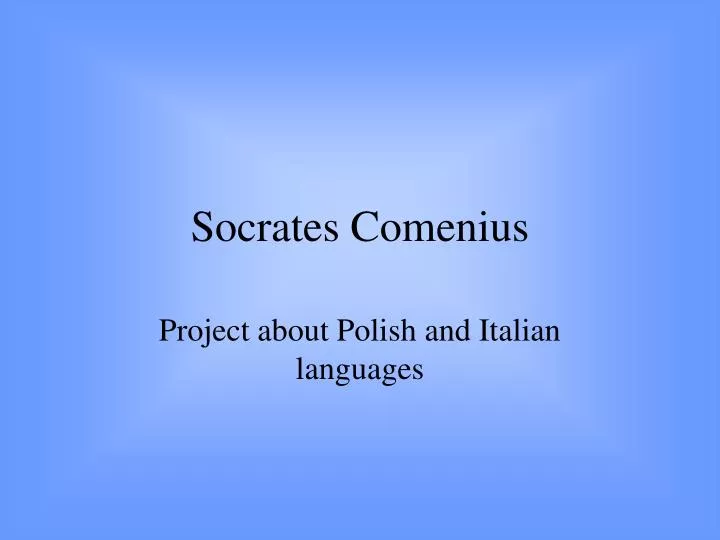 socrates comenius
