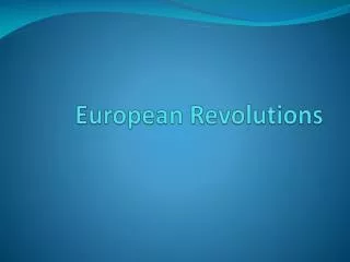 European Revolutions