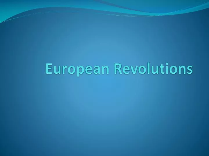 european revolutions