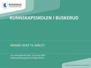 kunnskapsskolen i buskerud