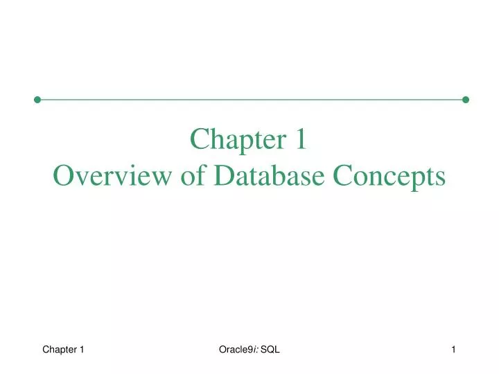 chapter 1 overview of database concepts