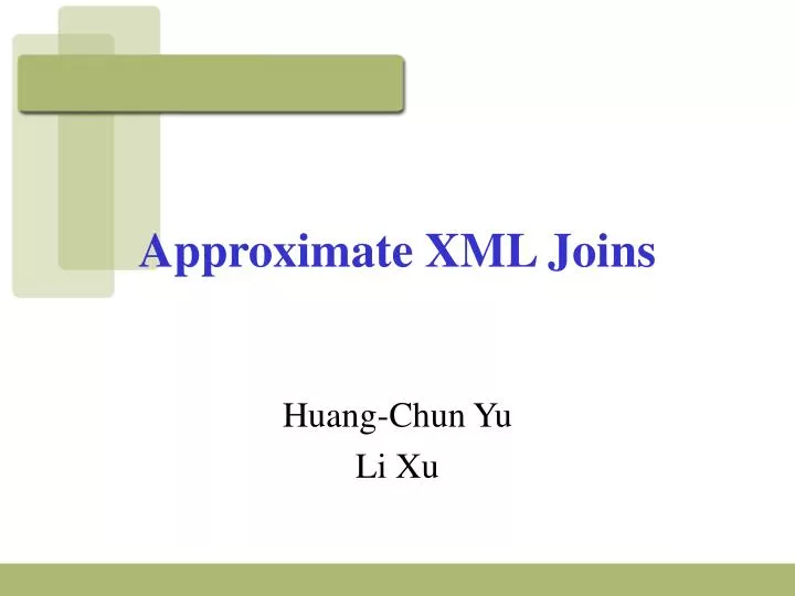approximate xml joins