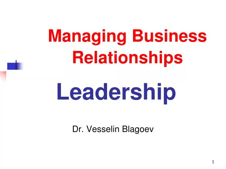 managing business relationships leadership